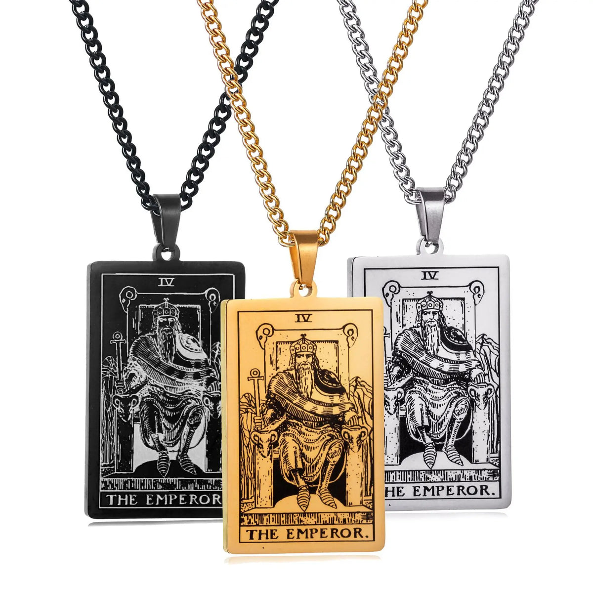Chain Necklace Stainless Steel 22 Tarot Cards Necklace  Personality Pendant Neck Jewelry for Men/Woman Newest Design Wholesale
