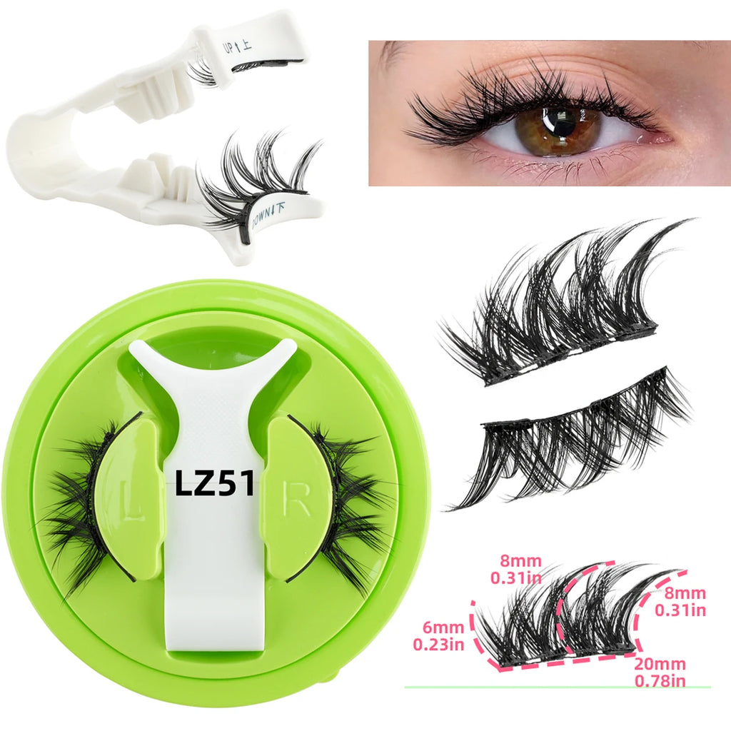 1 Pair Magnetic Eyelashes Set Reusable Easy to Use Eyelash Extension Tools Natural Curler False Eyelashes With Magnetic Tweezers