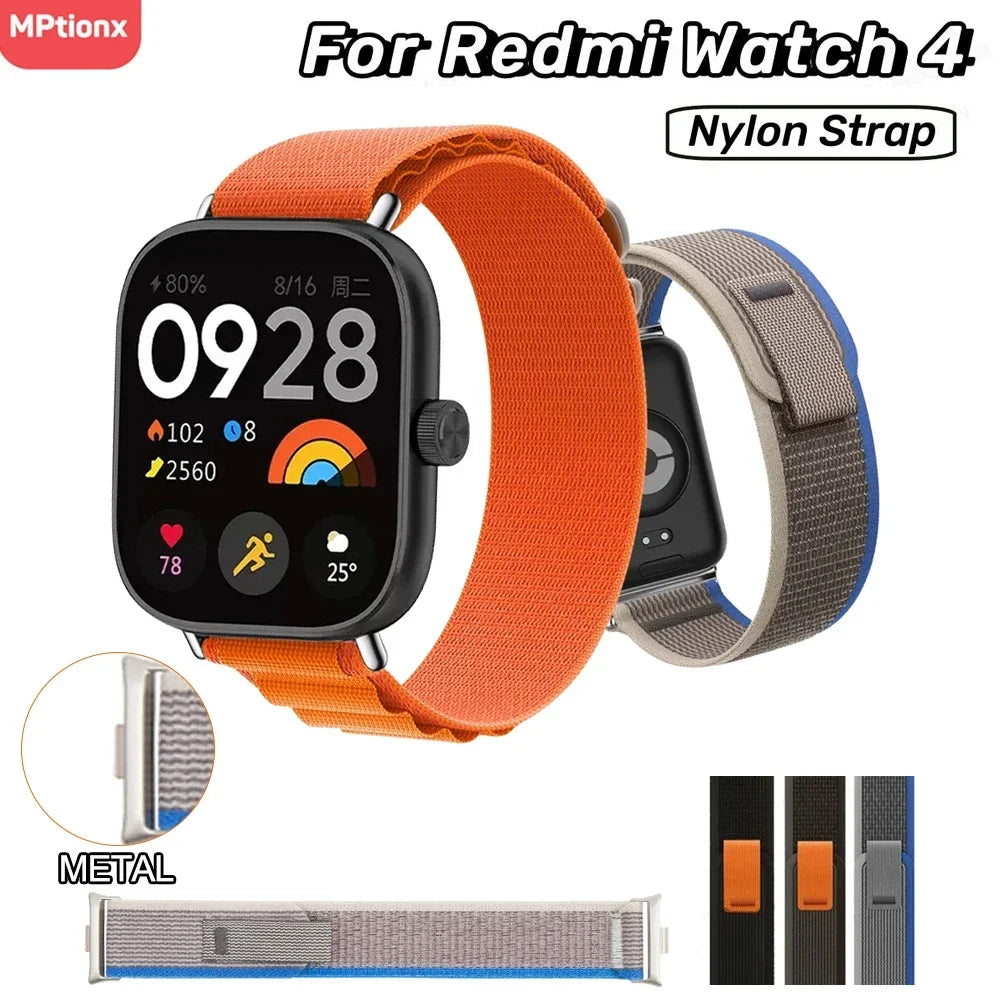Nylon Loop Strap for Xiaomi Redmi Watch 4 5 Adjustable Elastic Bracelet Watchband iWatch Mi Band 8 Pro/9 Pro Band Accessories