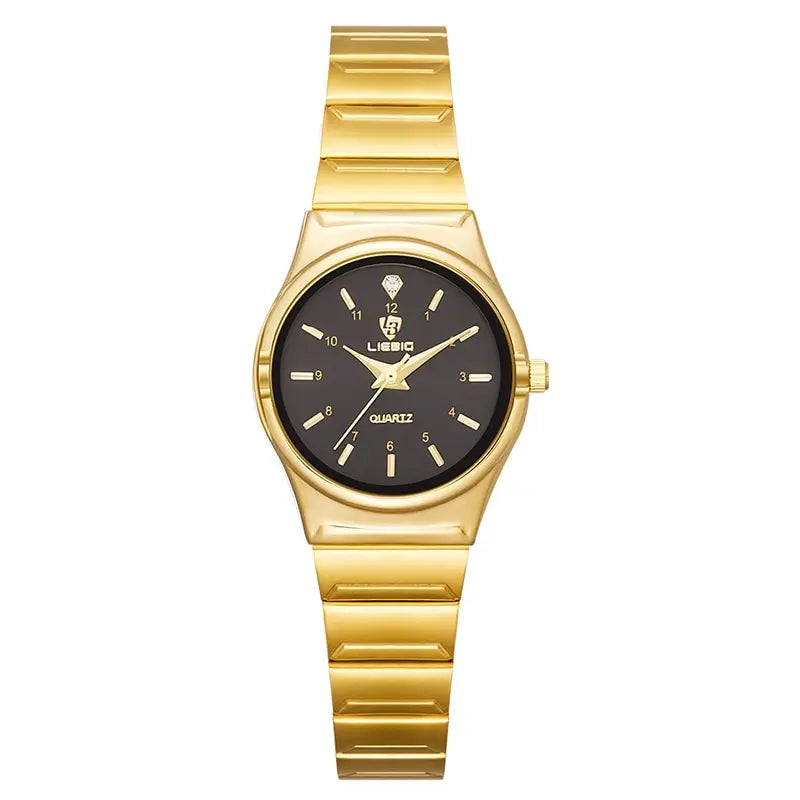LIEBIG Women Quartz Watches Japan Movement Mens Luxury Stainless Steel Female Ladies Golden Wristwatch Clock Relogio Feminino