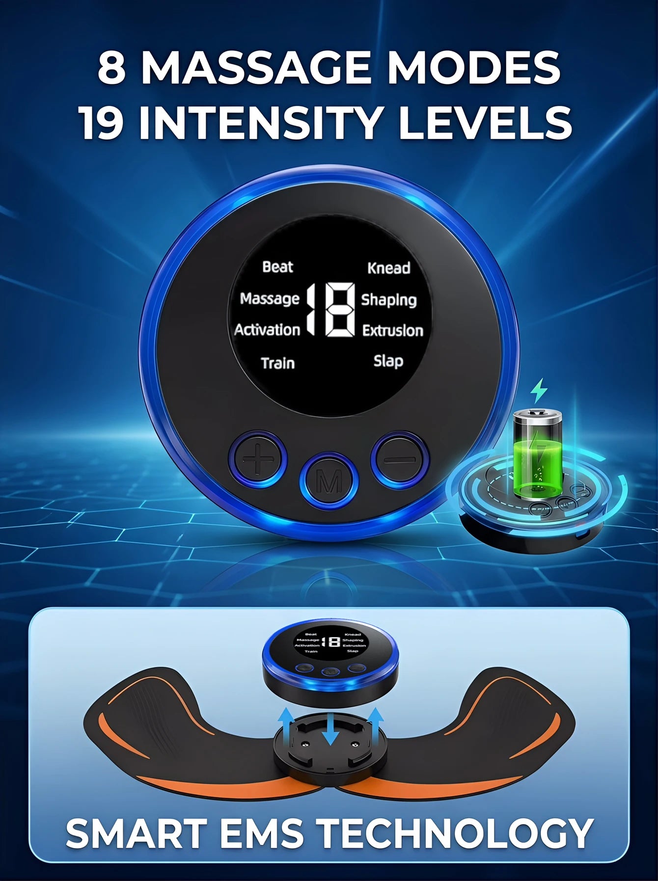2026 EMS Abdominal Muscle Stimulator Fitness ABS Arm Training Patches Muscle Exercise Instrument USB Charging Home Men