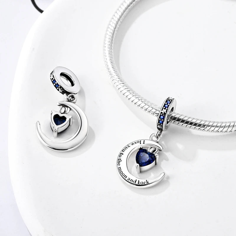 Charms Beads 925 Sterling Silver Tree of Life Peach Heart Sweet Love Charms Fit Pendants Bracelets Necklaces Women Jewelry Gift