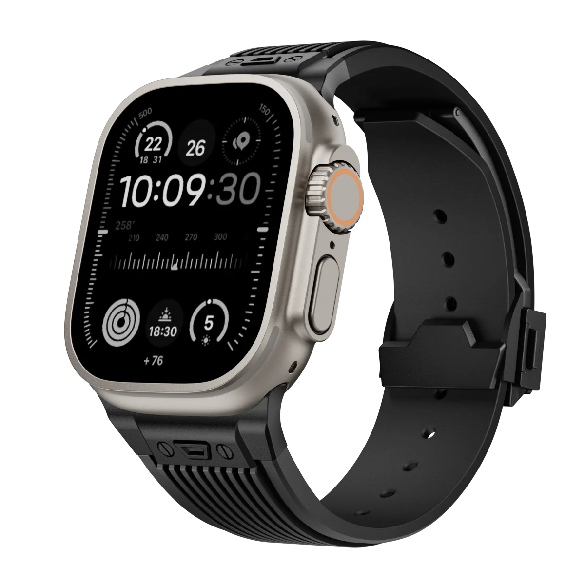 Silicone Sports Strap for Apple Watch Ultra 2/1 49mm Series 9 8 7 45mm 44mm Rubber Band for IWatch 6 5 4 3 Se 44mm 42mm Bracelet