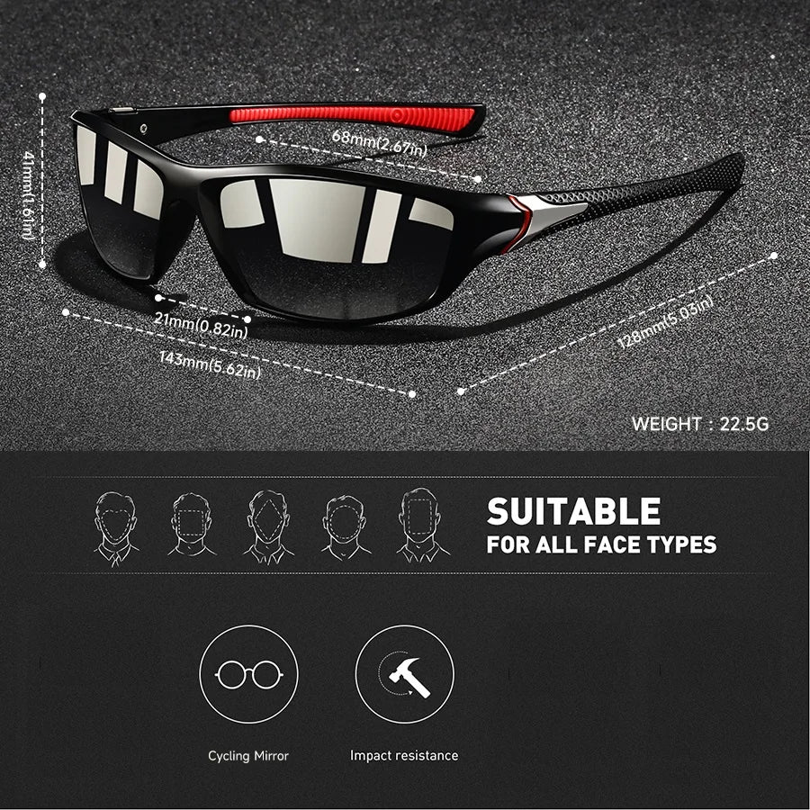 4 PCS Fashion Vintage Fishing Cycling Sports Sunglasses Men Women Running Mountaineering Sport Man Sun Glasses UV400 Eyewear