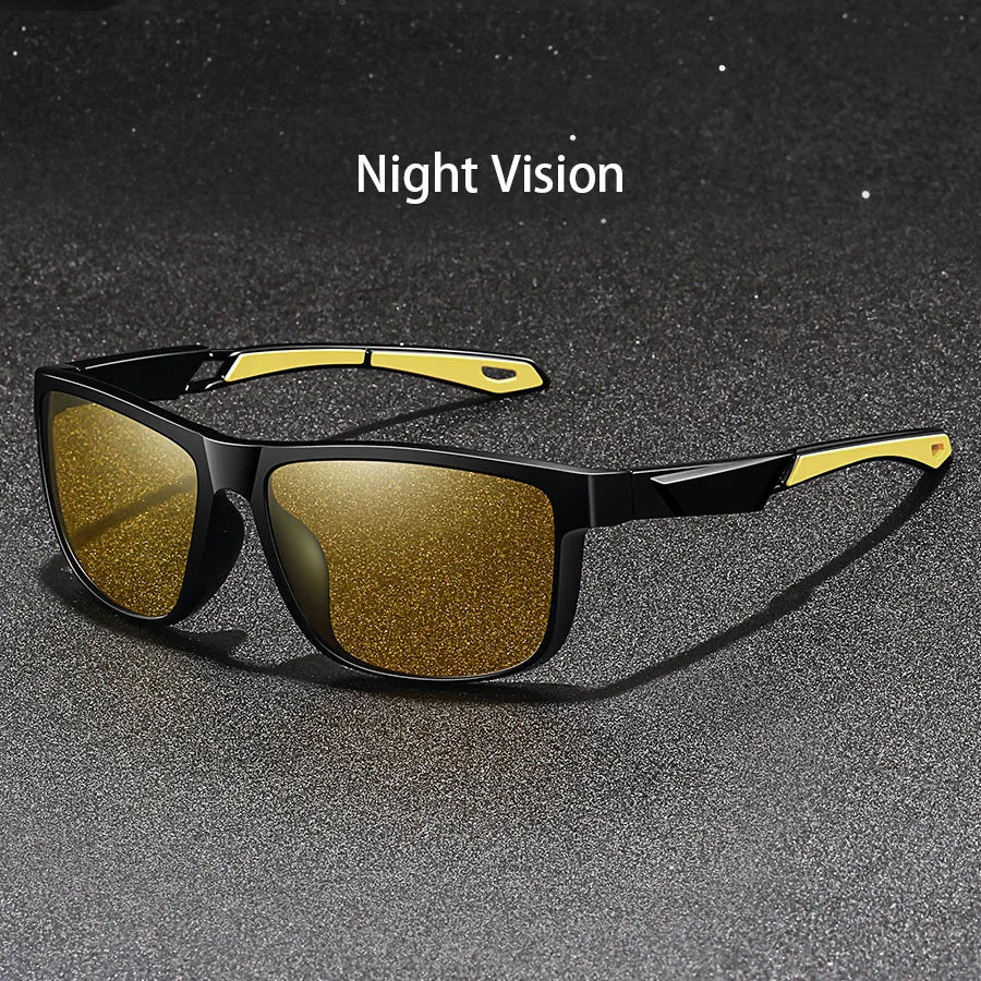 Fashion Vintage Square Frame Unisex Night Vision Glasses Reduce Visual Fatigue Lenses Anti-Glare Anti-Reflective Eyewear
