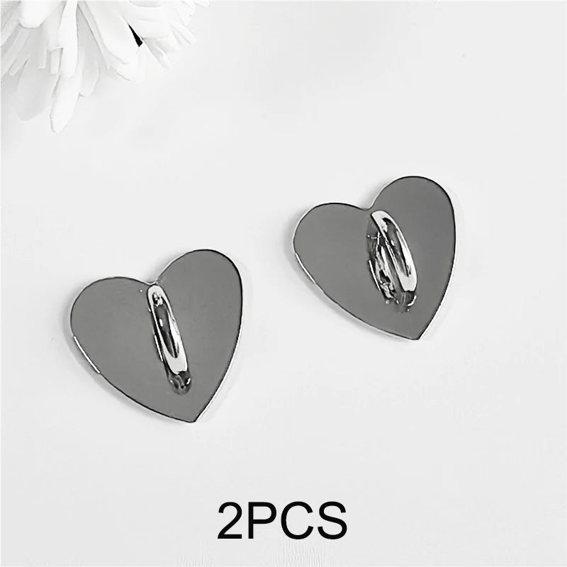 Metal Heart Mobile Phone Ring Holder Pendant Hook Round Accessories Charm Holders DIY Kawaii Buckle Clasp Pendant
