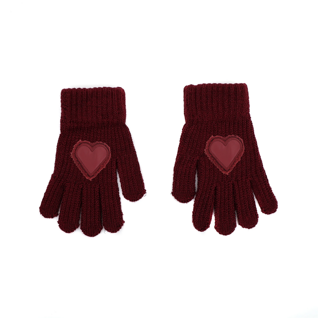 Winter Cotton Knitted Beanies Leather Heart Outdoor Hat Children Hats Personality Table hats girl hat boy hat