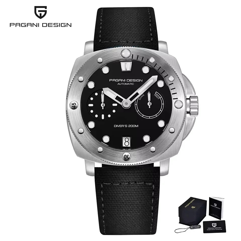 PAGANI Design 2026 New Men Automatic Mechanical Watches Top Brand Luxury 200M Waterproof AR Sapphire Watch for Men