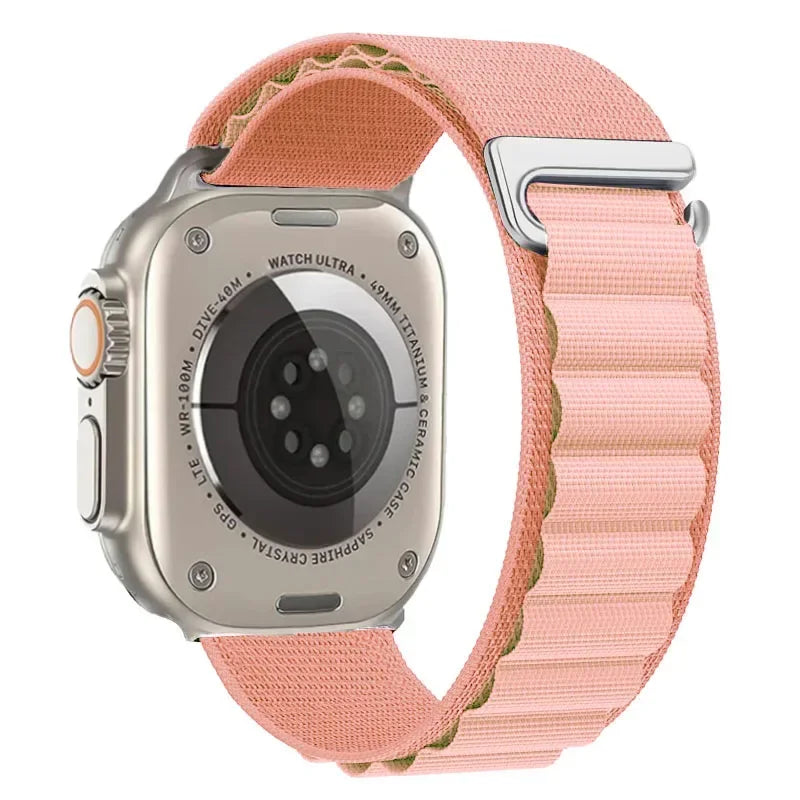 Alpine Loop Belt For Apple Watch Ultra 49mm 11 10 9 8 7 10 46mm 42mm 45mm 41mm Nylon Band iWatch Series 6 5 4 SE 44mm40mm Correa