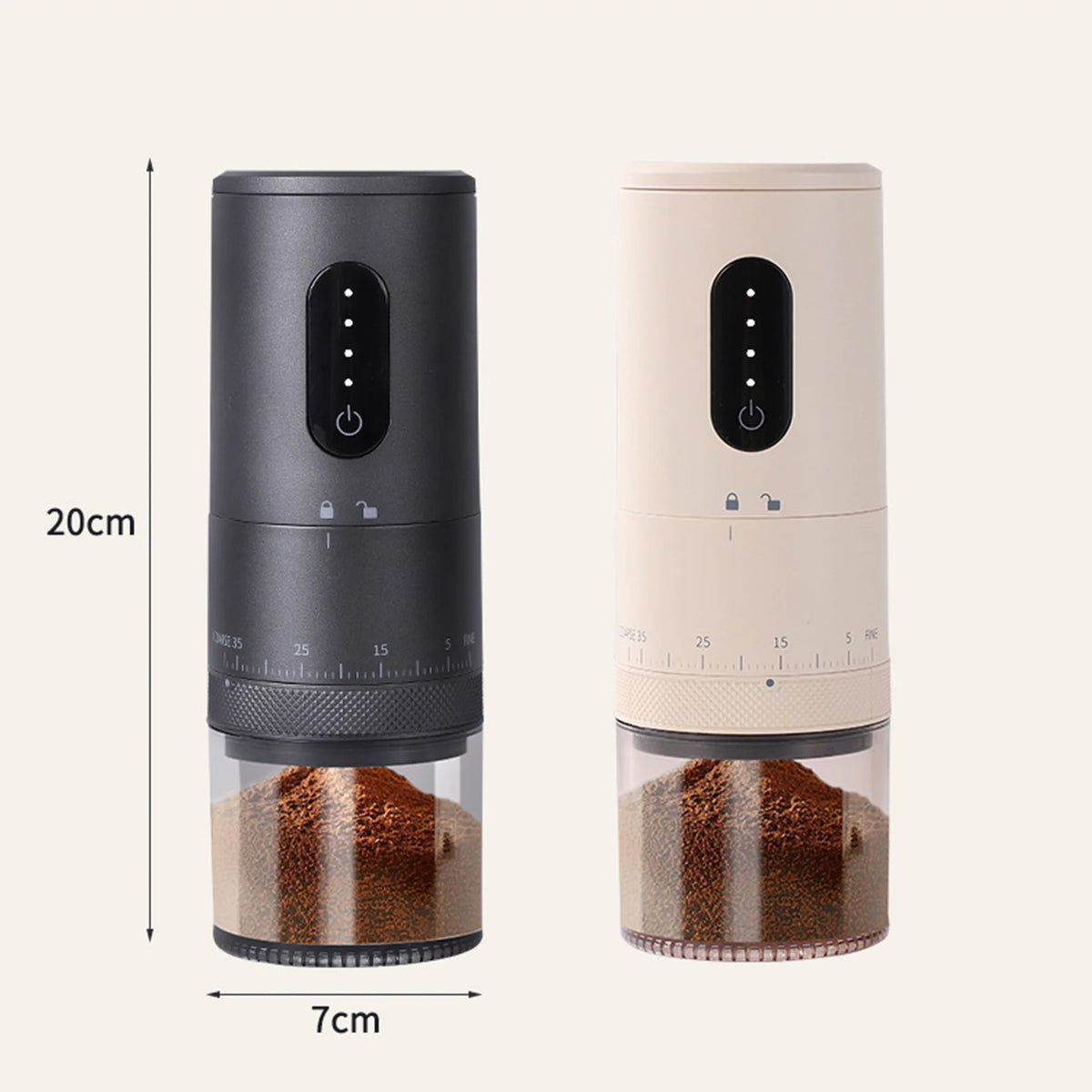 2026 New Upgrade Portable Electric Coffee Grinder with Ceramic Burr - 38 Adjustable Grind Settings - 1.8X Faster Grinding