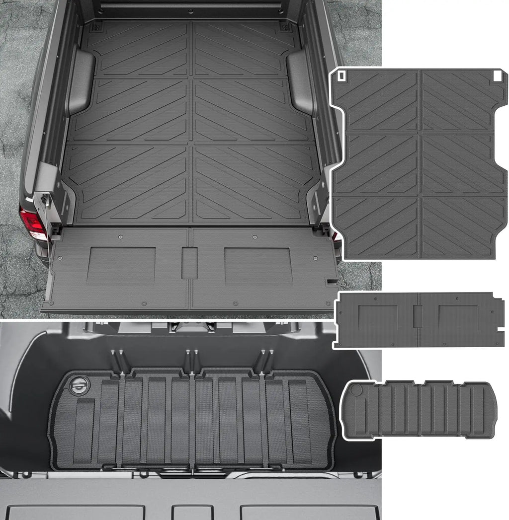 5.3FT Bed Mat Set for 2017 - 2026 Honda Ridgeline, Includes Tailgate & Rear Storage Mats