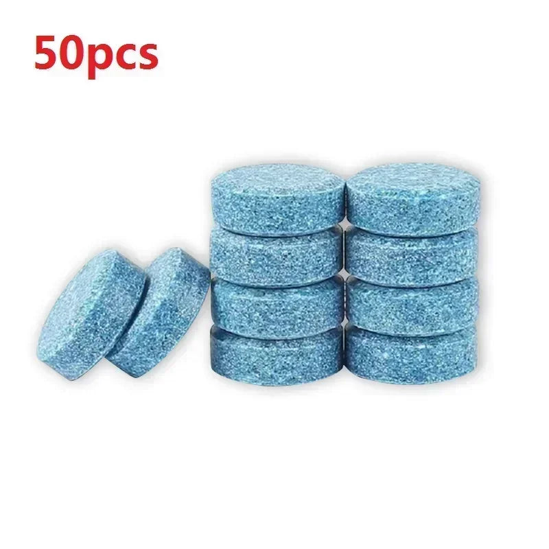 New 100Pcs Degreasing Film Wiper Essence Effervescent Tablets Solid Cleaner Car Windscreen Glass Toilet Cleaning Car Accessories