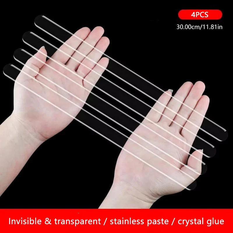 SEAMETAL 4PCS Extended Car Door Bumper Strip Transparent Body Protector Anti-scratch Protective Strip Body Decoration Strips