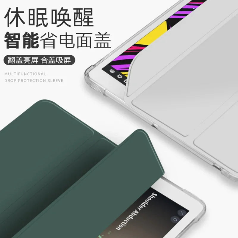 With Pencil Holder Case For iPad A19 12th A16 11th Pro 11 Air 11 5 4 10.9 10th 10.2 7 8 9th 9.7 5/6th Air 1/2 9.7 Air 3 Pro 10.5