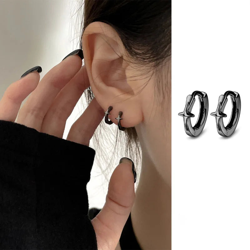 925 Sterling Silver Star Earring for Women Girl Personal Originality Trend Hip Hop Neutral Jewelry Gift Dropshipping