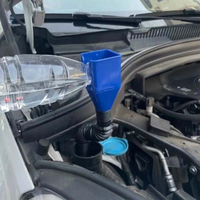 Plastic Car Motorcycle Refueling Oil Funnel Filter Quick Change Tool Accessories
