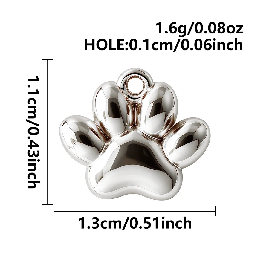 5pcs Lovely Animal Series Pendant Dog Bird Gold Plated 3D Stainless Steel Charms For DIY Jewelry Accessory in Furnace Waterproof