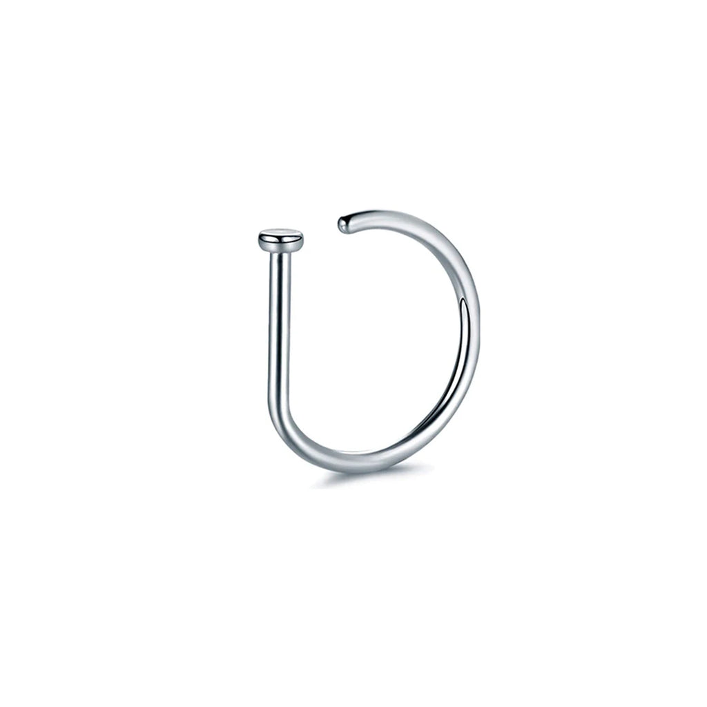 Fake Nose Ring Hoop Lip Labret Ring for Women Non Pierce Hoop Nose Ring  Septum Hoop  Ring Tragus Rook Ring Non Piercing Jewelry