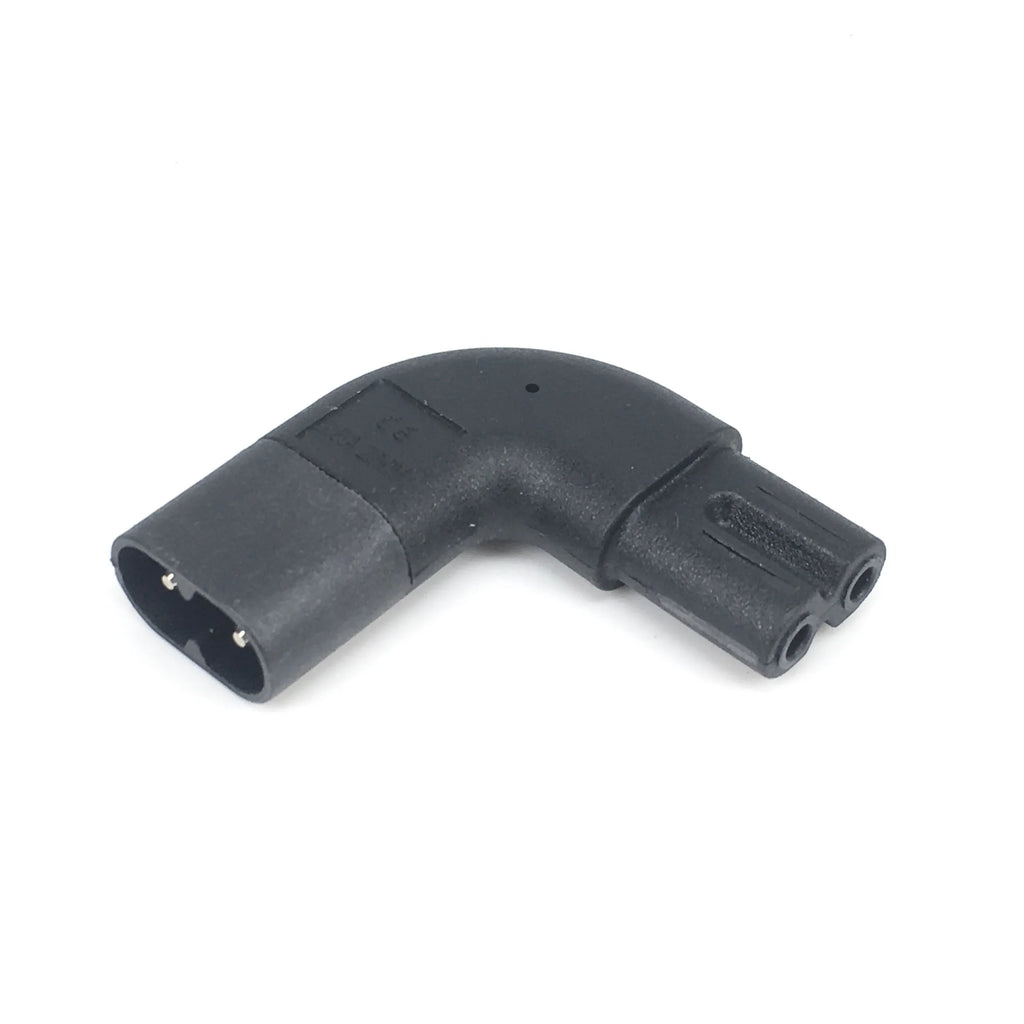 1Pc IEC 320 2-Pin C7 Female To C8 Male Right Angled AC Power Adapter Converter