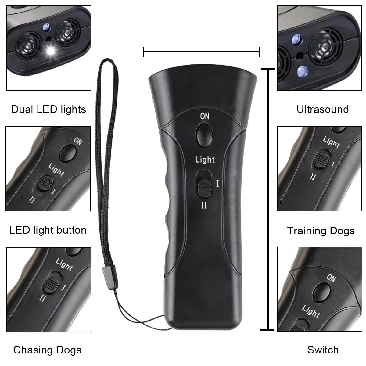 Ultrasonic Anti Barking Pet Dog Repeller Stop Bark Training Device LED Without Battery