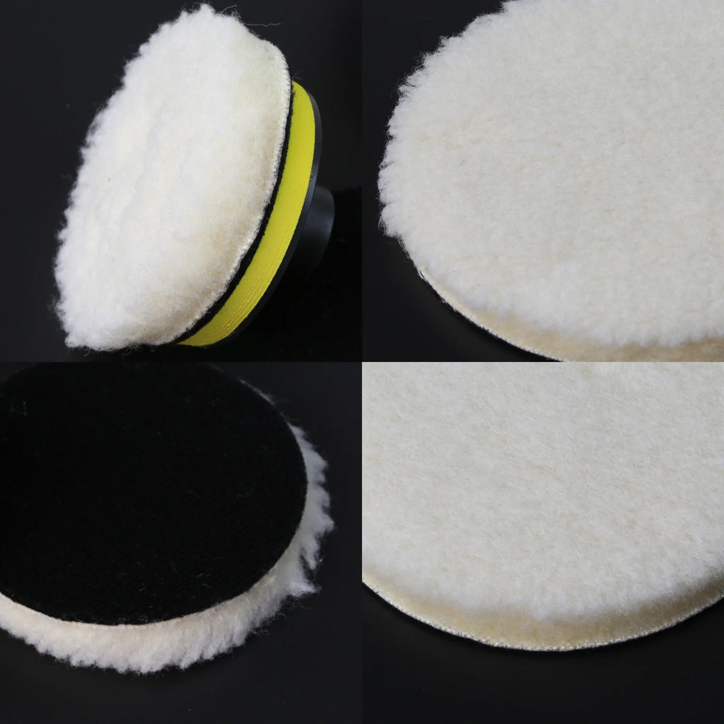 10PCS (8Pads+1Sucker+1Screw) Car Polishing Waxing Buffing Wheel Pad Car Polisher Kit for Auto M10/M14 Drill Connector