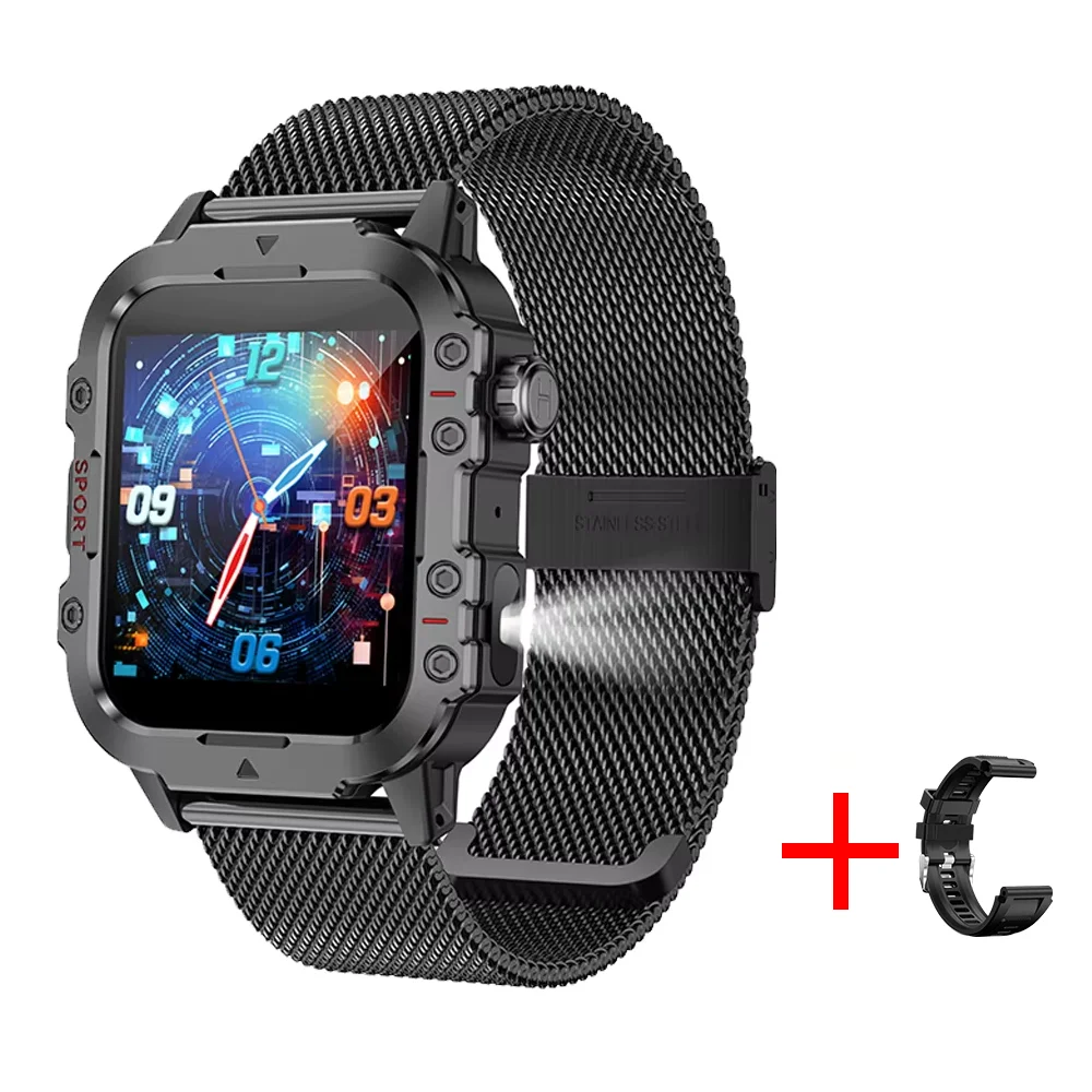 G.L Wear 2026 Smartwatch Outdoor Sport Fitness HR SpO2 Sleep Monitor LED Flashlight Bluetooth Call Men Women