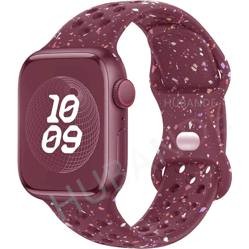 Strap For Apple Watch Band 44mm 49mm 45mm 40mm 41mm 38mm 42mm correa Breathable sports bracelet iwatch series 8 SE 7 6 5 9 Ultra