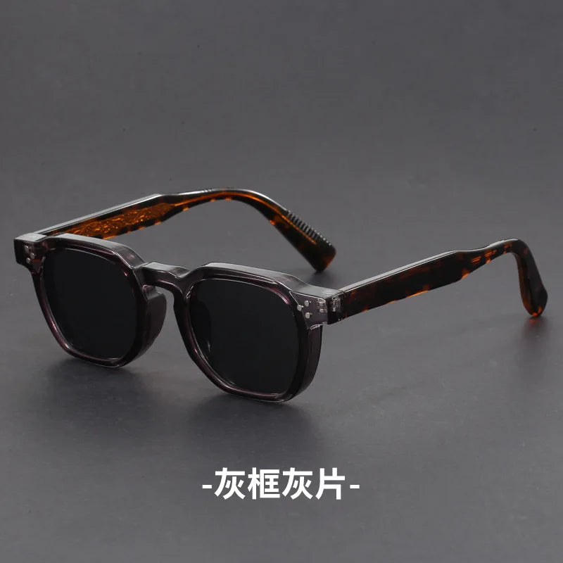 Retro Small Circular Sunglasses Men Punk Propionic Luxury Brand Design Sun Glasses Women Business Party Eyewear UV400