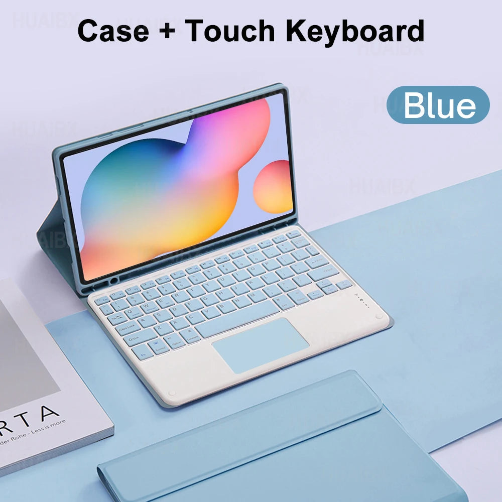 For Galaxy Tab S6 Lite 10.4 Inch Case with Keyboard, Detachable Keyboard Cover for Samsung Tab S6 Lite SM-P610 P613 P615 P619