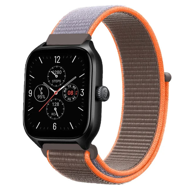 20mm 22mm Nylon Loop Strap for Amazfit GTR 47mm/GTR4 3 Pro/GTS 4 mini/3 Bracelet for Amazfit Balance 3 2/bip 5 6 Max/Stratos 2 3