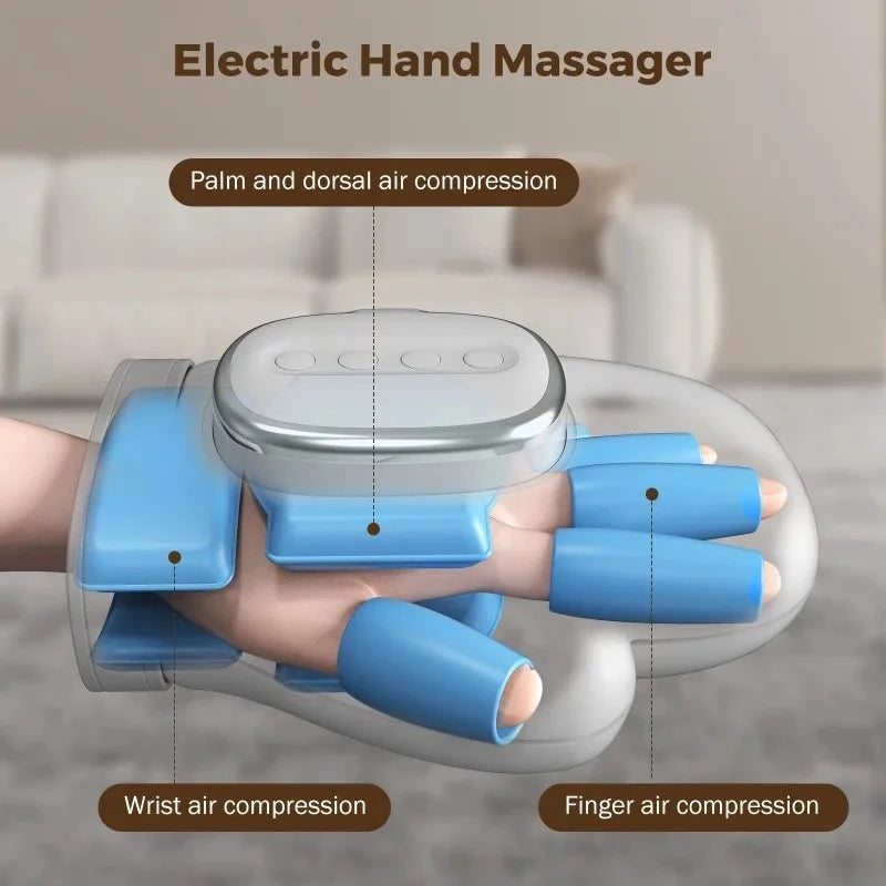 Professional Hand Massager Finger Wrist Palm Relaxation Device with Airbag Compression Kneading for Maximize Your Hand Comfort