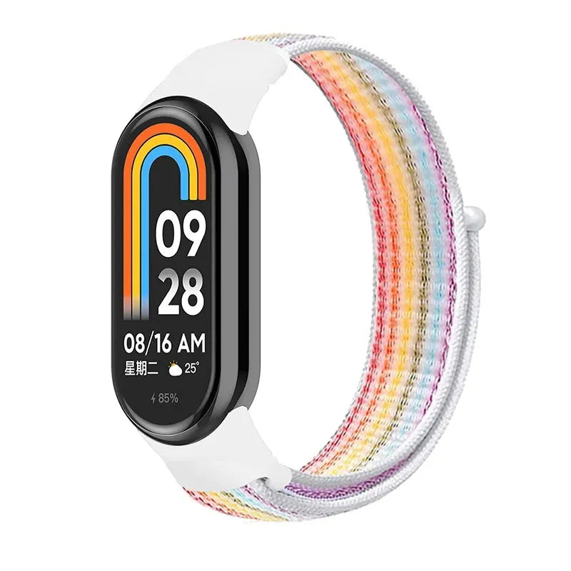 Nylon Loop Strap For Xiaomi Mi Band 8 7 6 5 4 3 Bracelet SmartWatch Wristband Replacement Sport Pulsera Watchband Miband 8 NFC
