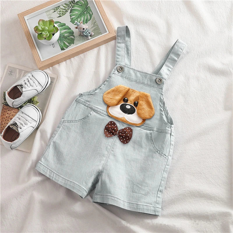 IENENS Summer Kids Baby Boys Jumper Pants Denim Clothing Shorts Jeans Overalls Toddler Infant Girl Playsuit Clothes Trousers