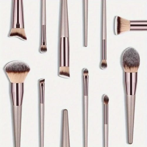 10-Piece Champagne Makeup Brush Set