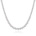 KNOBSPIN 3 Claw D VVS1 Moissanite Tennis Necklace s925 Sterling Silver 18k White Gold GRA Certified Wedding Necklaces for Women