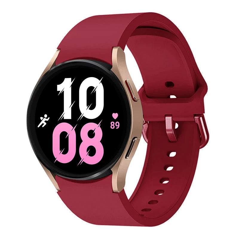 official Silicone Strap For Samsung Galaxy Watch 5 4 44mm 40mm/4Classic 46 42mm Wrist 20mm Bracelet Galaxy Watch 5 Pro 45mm Band
