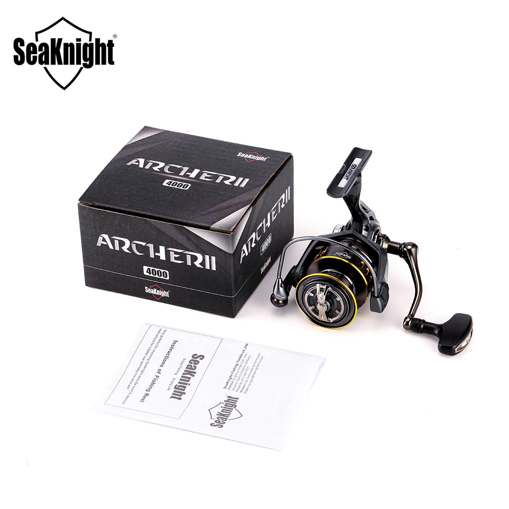 SeaKnight Brand ARCHER2 Series 5.2:1 4.9:1 Spinning Reels Fishing Wheel 12-28LB Power Super Strong CNC Spool Freshwater Fishing