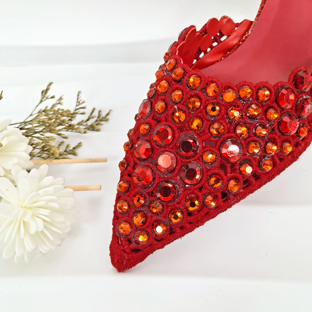 Happy Time Exquisite ! African Women's Shoes And Star Bag Rhinestone Embellished Pointed Toe Cutout Heels Square Clutch Bag