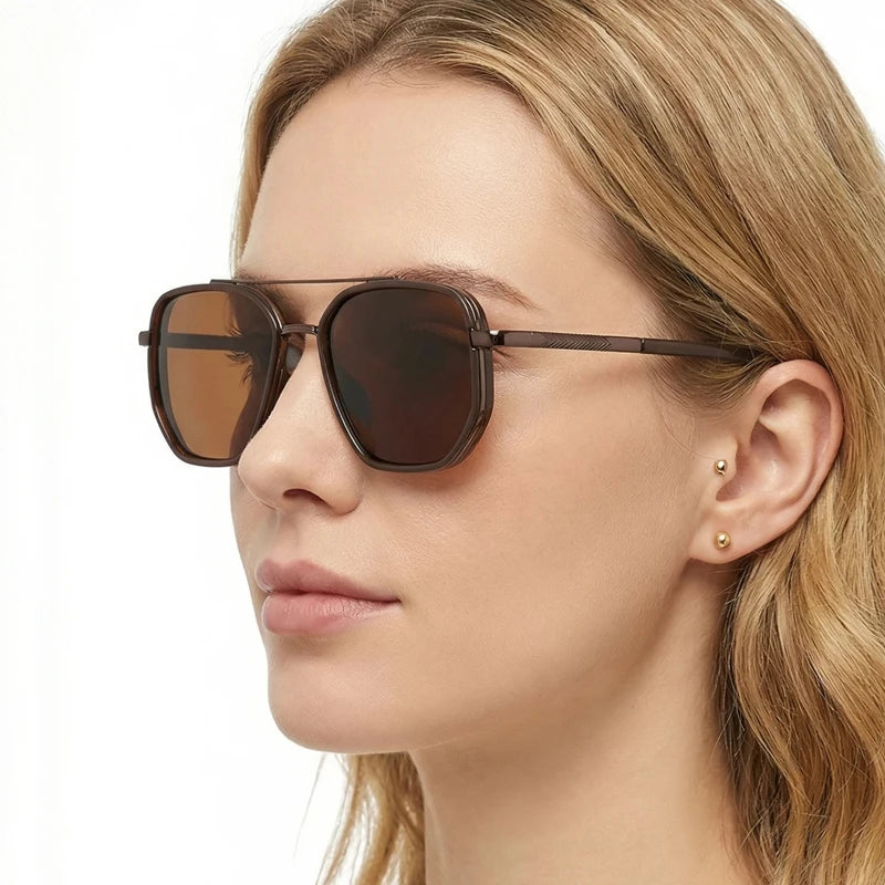 New Pilot Polarized Sunglasses Men Women Classic Polygon Driving Sun Glasses Fashion Outdoor Anti-glare Shades UV400