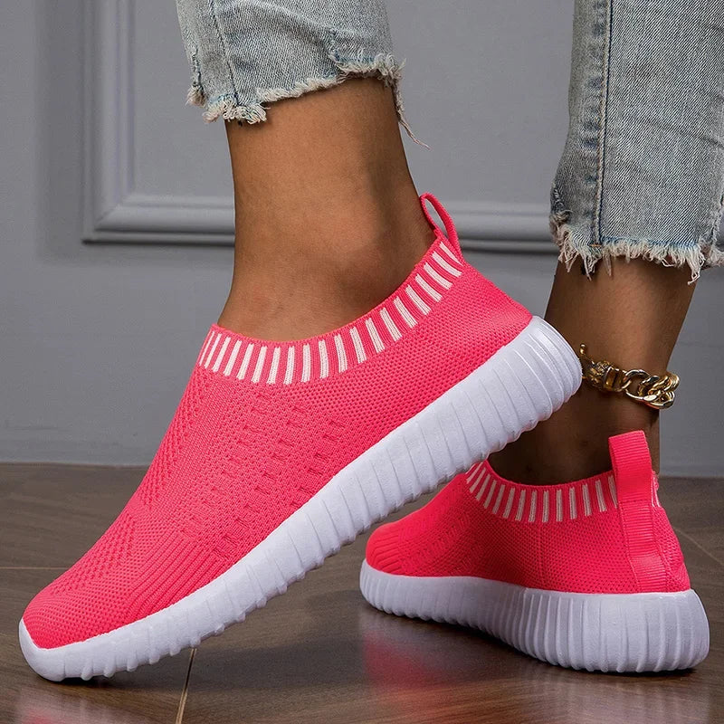 Shoes for Women Casual Flats Shoes Fashion Breathable Walking Mesh Flat Shoes Sneakers Women Gym Tenis Shoes Female Footwear