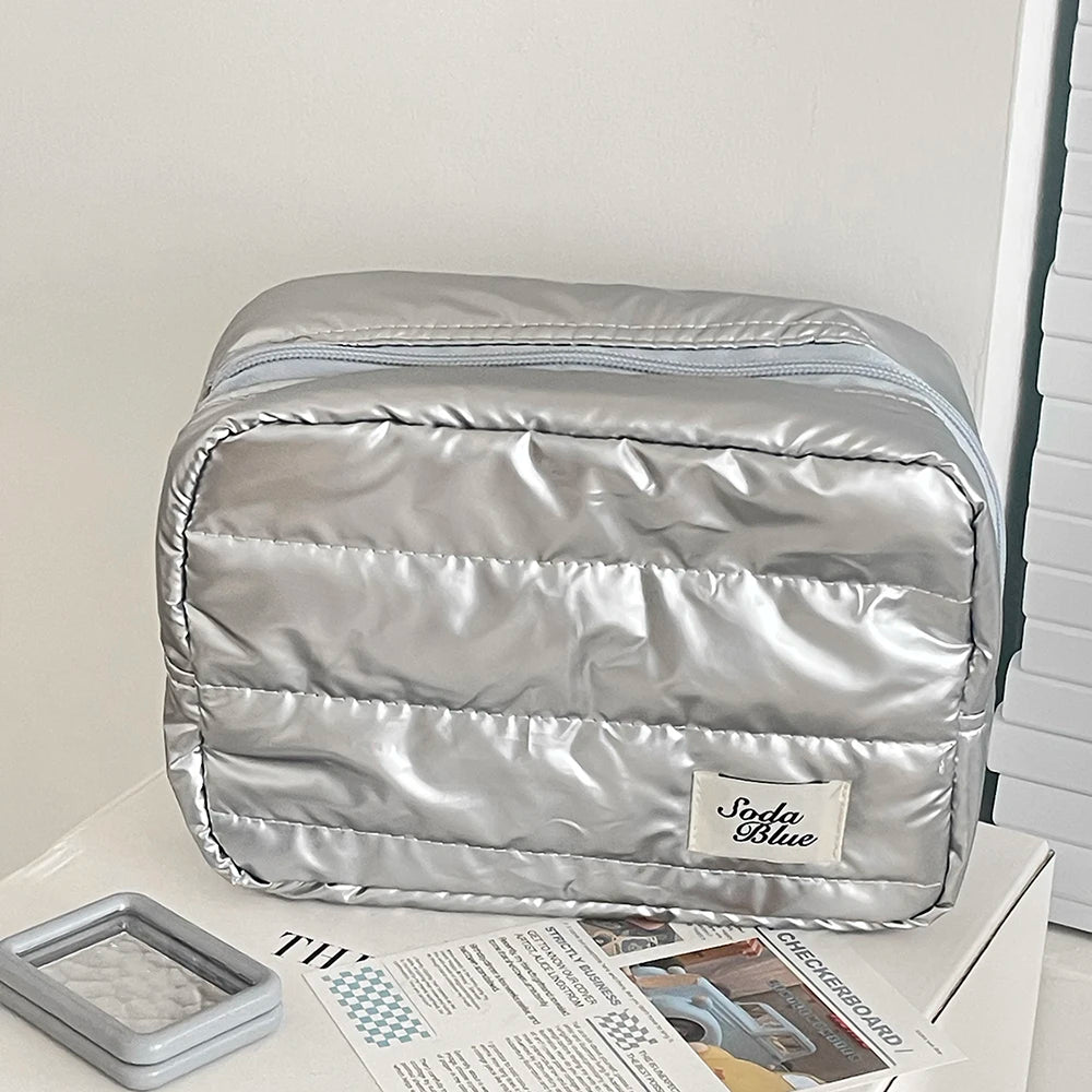 Wholesale Large Capacity Waterproof Makeup Handbag Travel Women Cosmetic Toiletry Storage Pouch Elegant Ladies Square Zipper Bag