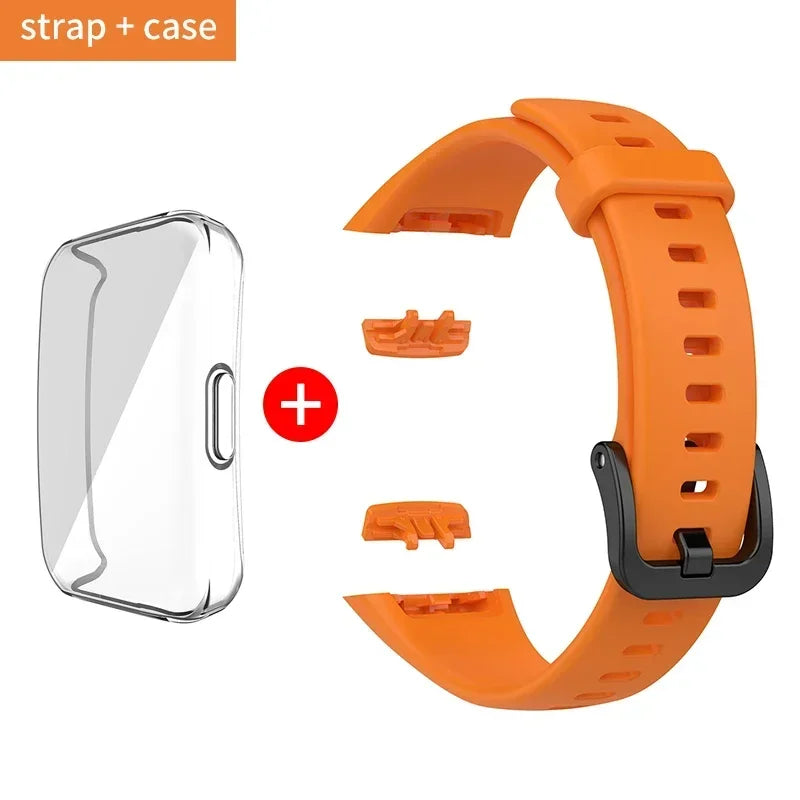 Silicone Strap For Huawei Band 6 /6 Pro Strap Smart Watch Adjustable Wristband Replacement Correa Bracelet Honor Band 6 Strap