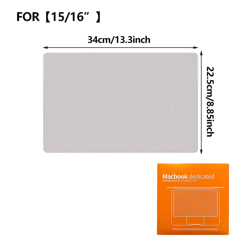 for MacBook Pro 13/15/16 Inch Microfiber Dustproof Laptop Screen Cleaning Cloth Protective Notebook Palm Keyboard Blanket Cover