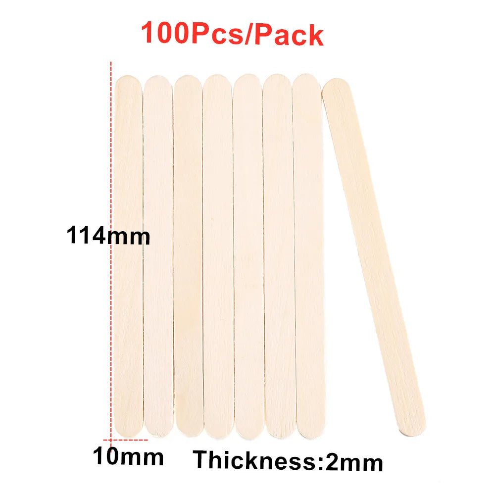 50/100/150Pcs Resin Tool Epoxy Stirring Stick Popsicle Ice Cream Stick Handmade DIY Resin Mold Wood Ice Pop Sticks Making Tools