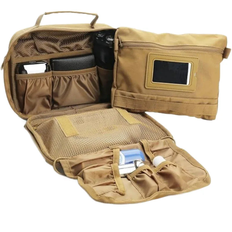 Tactical Men Toiletries Travel Bag Waterproof Organizer Women Makeup Neceser Bathroom Hook Wash Cosmetics Pouch Storage Pouch