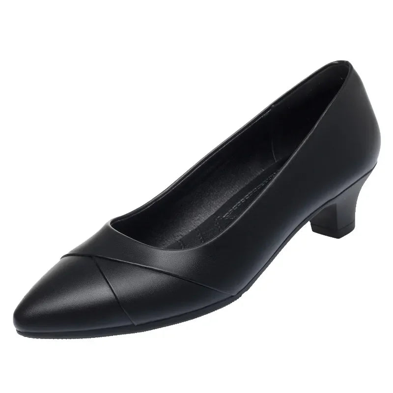 Zapatos De Mujer Women Fashion Brand New Black Patent Leather Shoes for Office Lady Classic Comfort Spring Summer Pumps A28