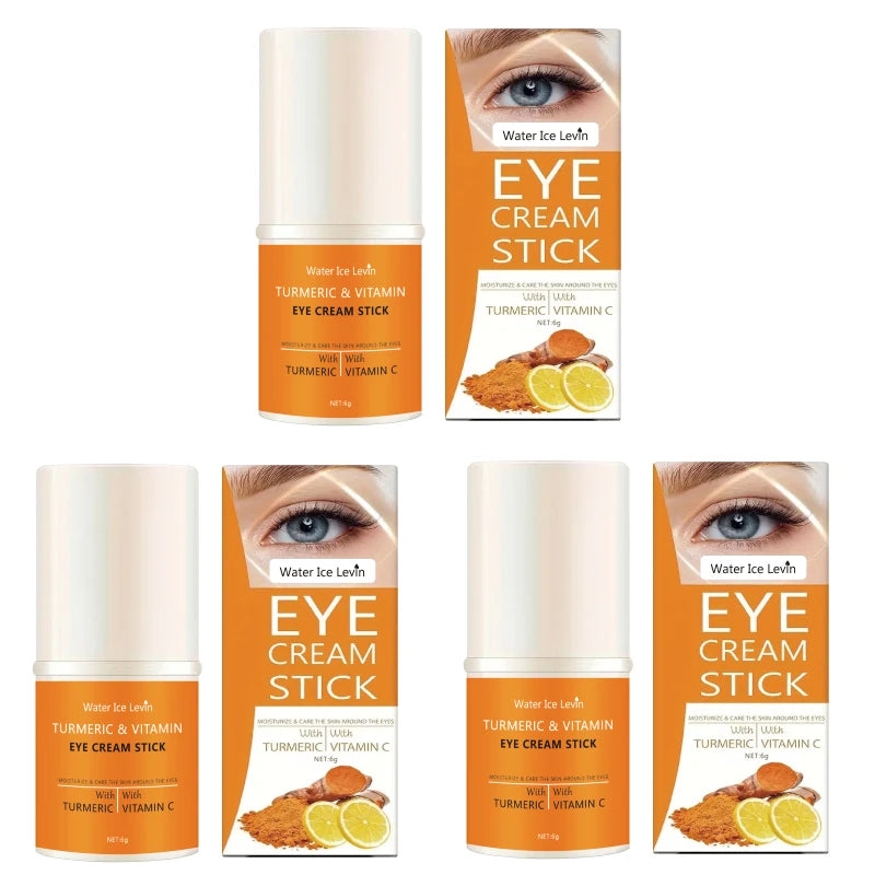 Turmeric vitamin c eye cream stick nourish skin, improve fine lines, relieve eye bags and dark circles, brighten eye skin
