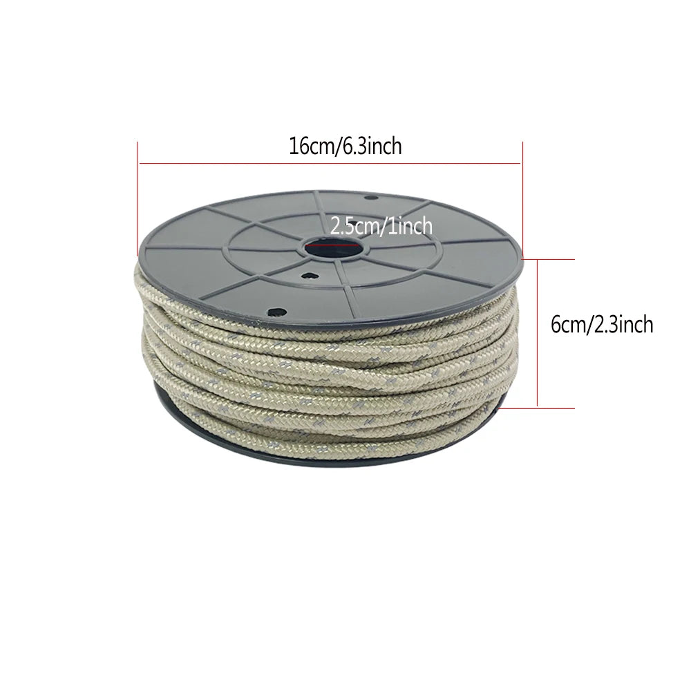 30M Reflective Paracord 6mm Parachute Cord Outdoor Camping Survival Rope Durable Umbrella Tent Lanyard Strap Clothesline Rope