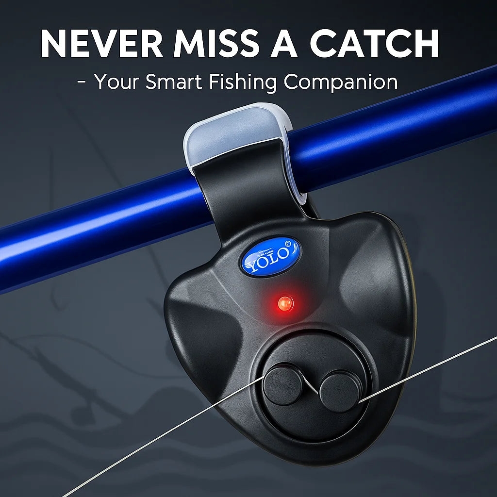 Fishing Bite Alarm Camping equipment Electronic Buzzer on fishing rod with Loud Siren Daytime Night Indicator With Battery