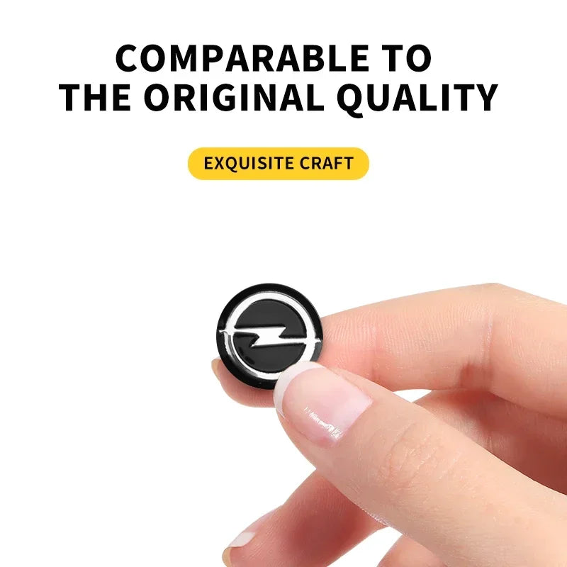 New metal 14mm Opel Car Remote Key Fob Emblem Badge Radio button Sticker Replacement for Astra Mokka Insignia Zafira Corsa Tigra